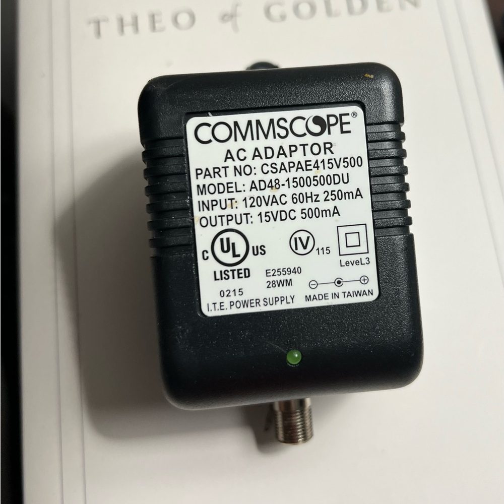 Commscope AC Adapter Power Supply Part# AD48-1500500DU Model# CSAPAE415V500 EUC